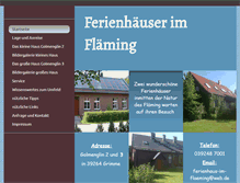 Tablet Screenshot of ferienhaus-im-flaeming.de